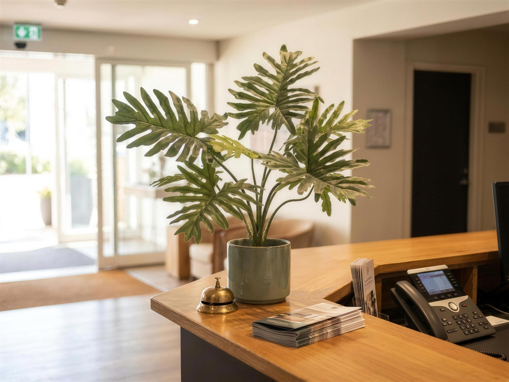 Philodendron kunstplant 80 cm sfeerbeeld