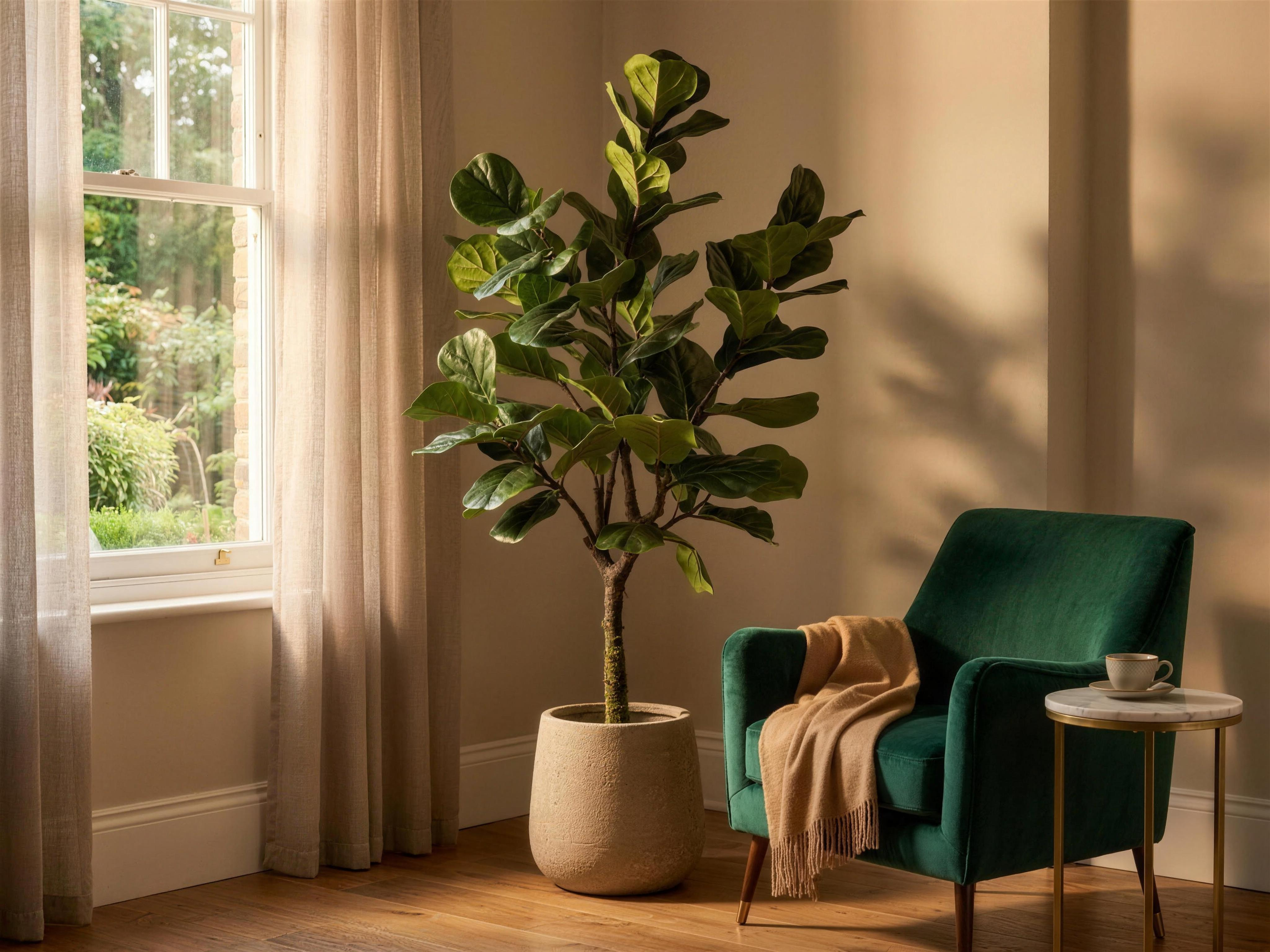 Ficus Lyrata kunstplant 200 cm sfeerbeeld